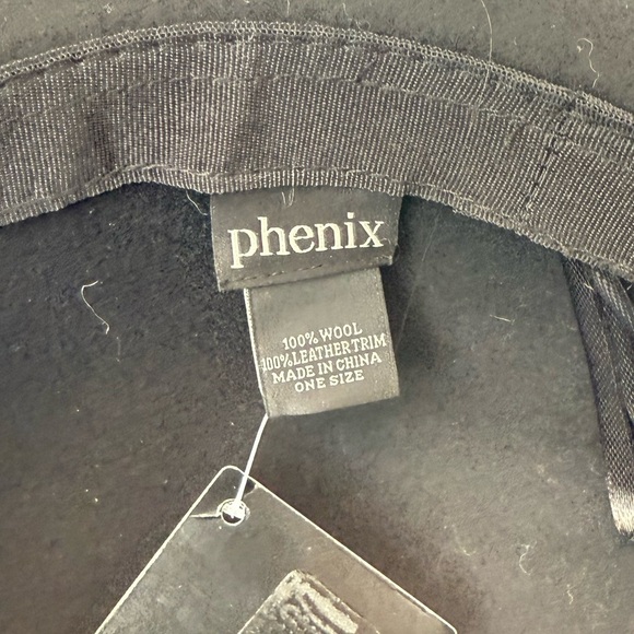 NWT Phenix 100% Wool Black Wide-Brim Hat main image 5